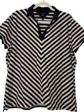 Tommy Hilfiger‎ Navy Chevron Striped Polo